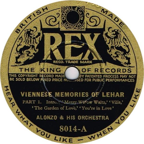Alonzo & His Orchestra - Viennese Memories Of Lehar