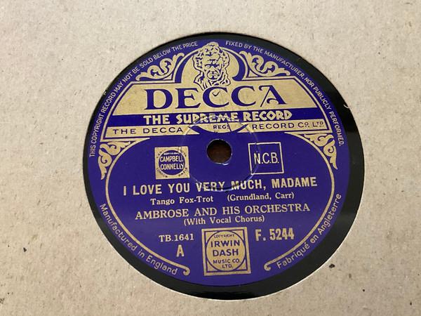 Ambrose & His Orchestra - I Love You Very Much Madame 