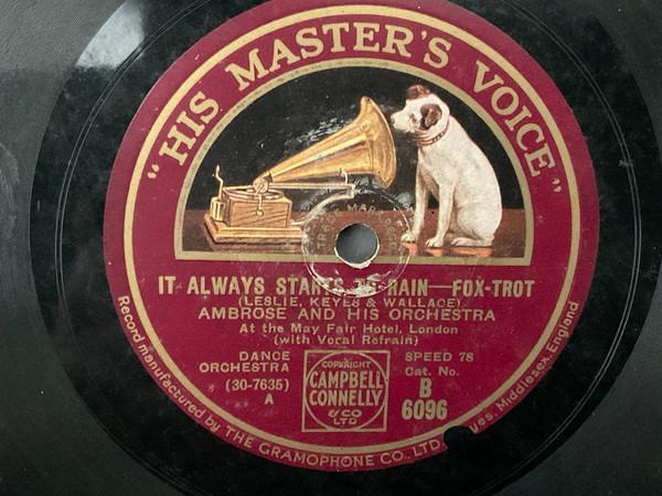 Ambrose & His Orchestra - It Always Starts To Rain / That's Why Darkies Were Born 