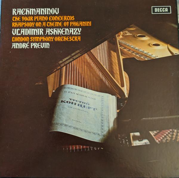 André Previn, The London Symphony Orchestra, Sergei Vasilyevich Rachmaninoff, Vladimir Ashkenazy - The Four Piano Concertos / Rhapsody On A Theme Of Paganini