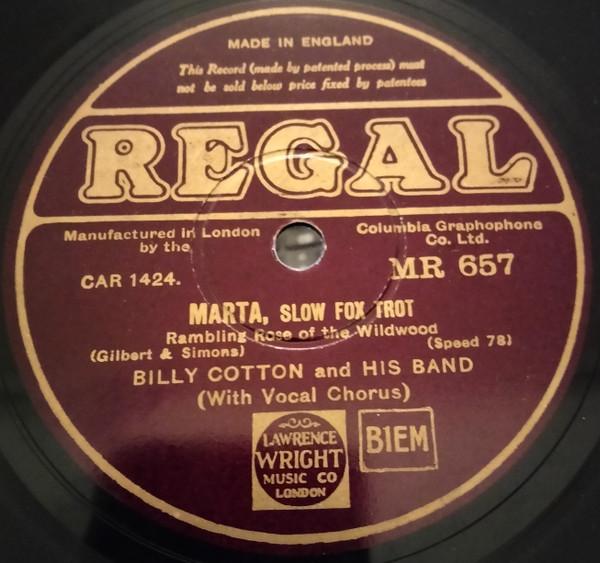 Billy Cotton And His Band - Marta / Gipsy Moon