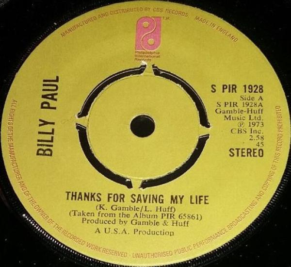 Billy Paul - Thanks For Saving My Life