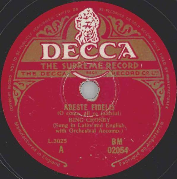 Bing Crosby - Adeste Fideles / Silent Night, Holy Night