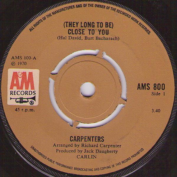 Carpenters - (They Long To Be) Close To You