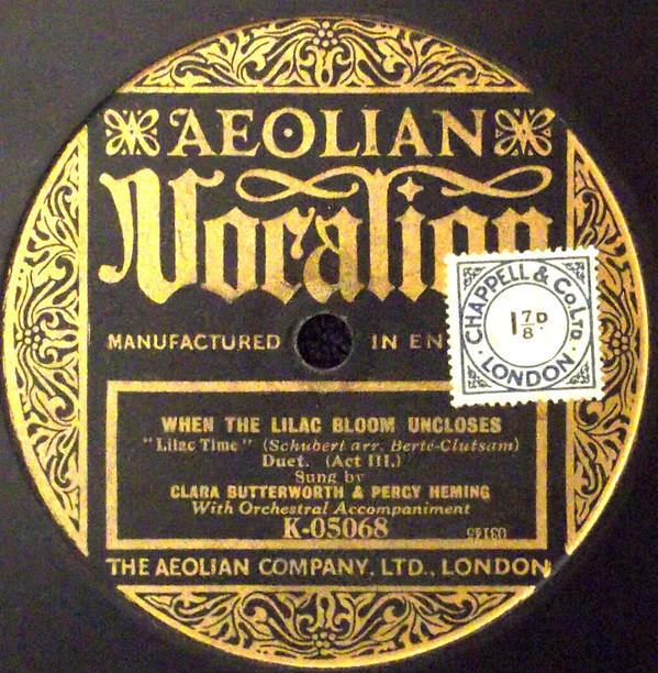 Clara Butterworth, Percy Heming - When The Lilac Bloom Uncloses / I Want To Carve Your Name