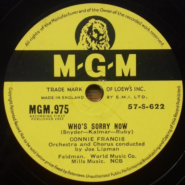 Connie Francis - Who's Sorry Now / You Were Only Fooling (While I Was Falling In Love)
