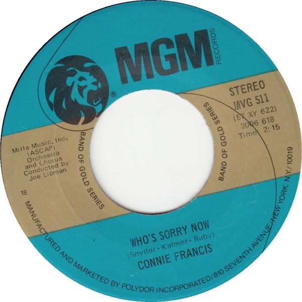 Connie Francis - Who's Sorry Now