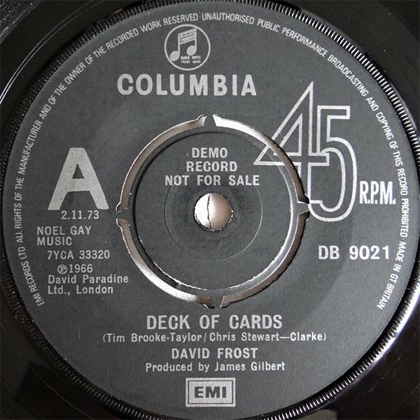 David Frost - Deck Of Cards / Zookeeper