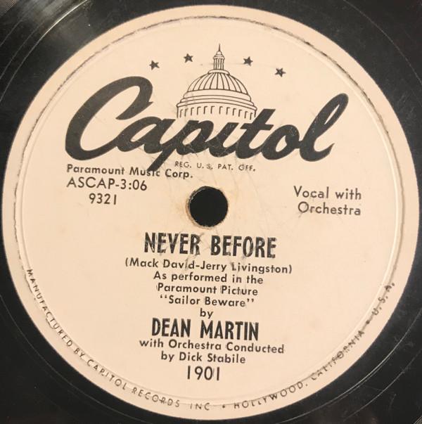Dean Martin - Never Before / Sailor's Polka