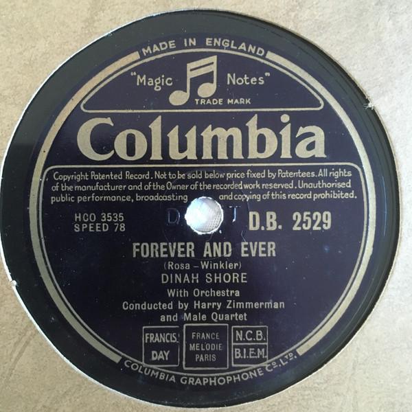 Dinah Shore - Forever And Ever / Lavender Blue (Dilly Dilly)