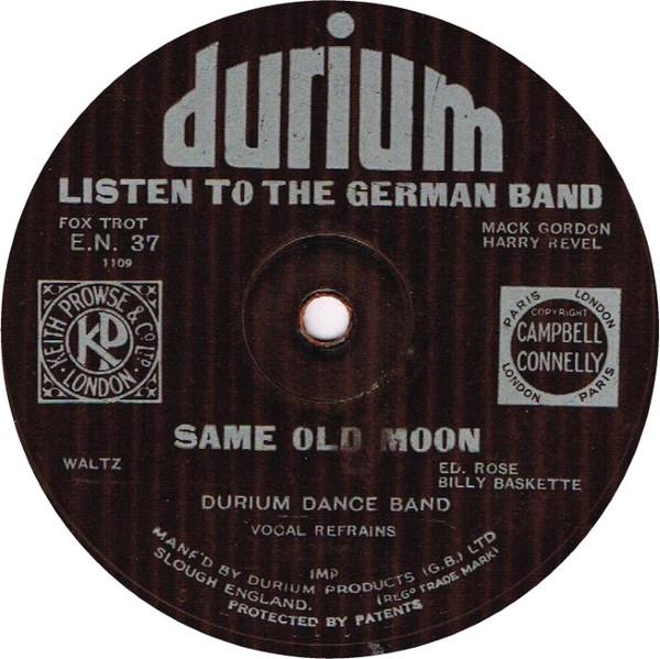 Durium Dance Band - Listen To The German Band / Same Old Moon