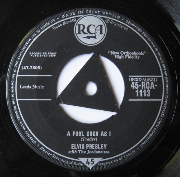 Elvis Presley, The Jordanaires - A Fool Such As I / I Need Your Love Tonight