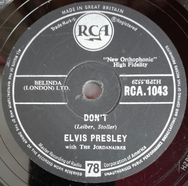 Elvis Presley, The Jordanaires - Don't / I Beg Of You