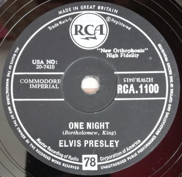 Elvis Presley - One Night / I Got Stung