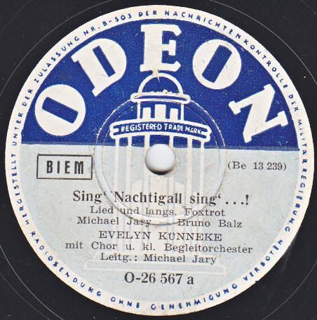 Evelyn Künneke - Sing', Nachtigall, Sing'..! / Frosch-Ballade