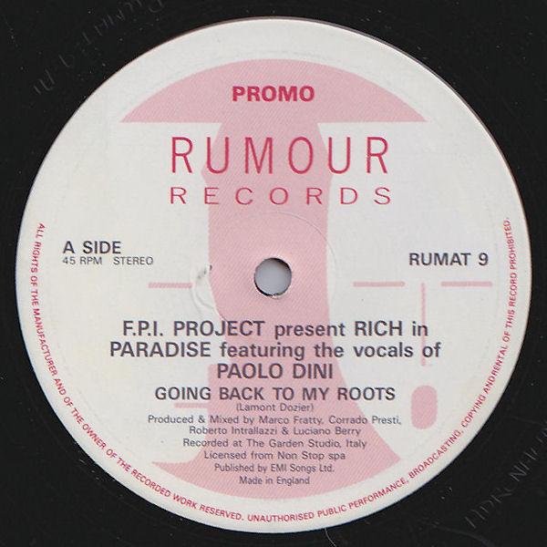 FPI Project, Paolo Dini - Rich In Paradise "Going Back To My Roots"