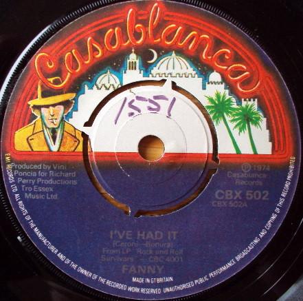 Fanny (2) - I've Had It