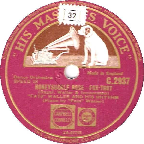 Fats Waller & His Rhythm - Honeysuckle Rose / Blue Turning Grey Over You