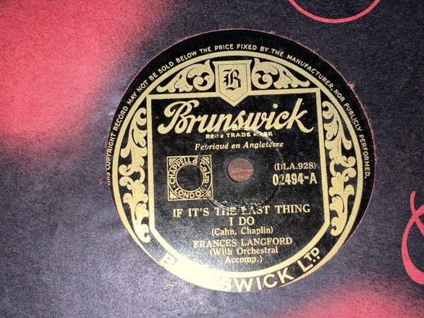 Frances Langford - If It’s The Last Thing I Do / Everything You Said Came True