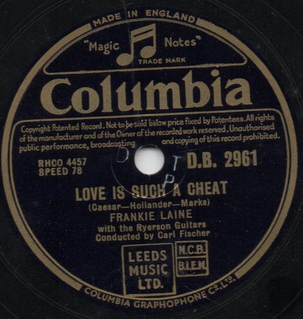 Frankie Laine, Jo Stafford - Love Is Such A Cheat / Allentown Jail