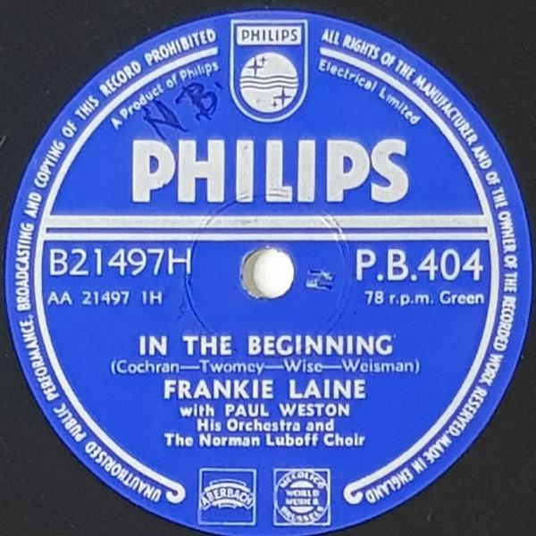 Frankie Laine, Paul Weston And His Orchestra - In The Beginning / Old Shoes