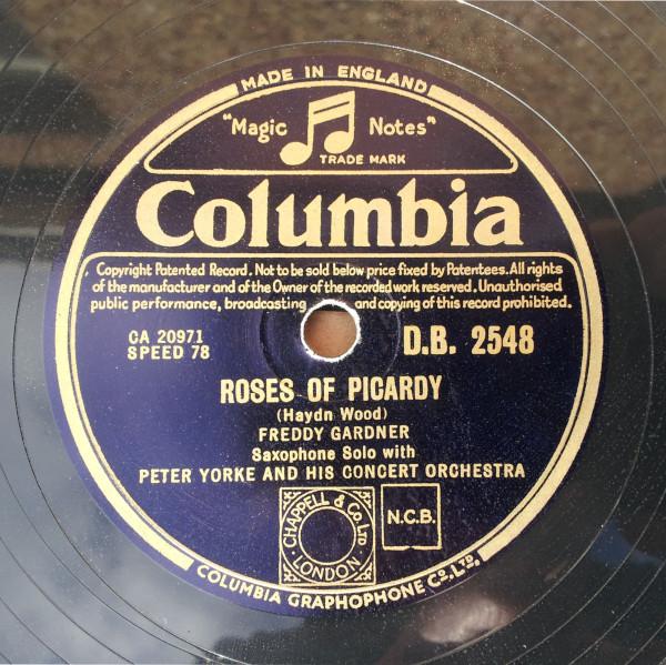 Freddy Gardner, Peter Yorke And His Concert Orchestra - Roses Of Picardy / These Foolish Things