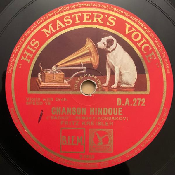 Fritz Kreisler - Chanson Hindoue /  Chanson Arabe