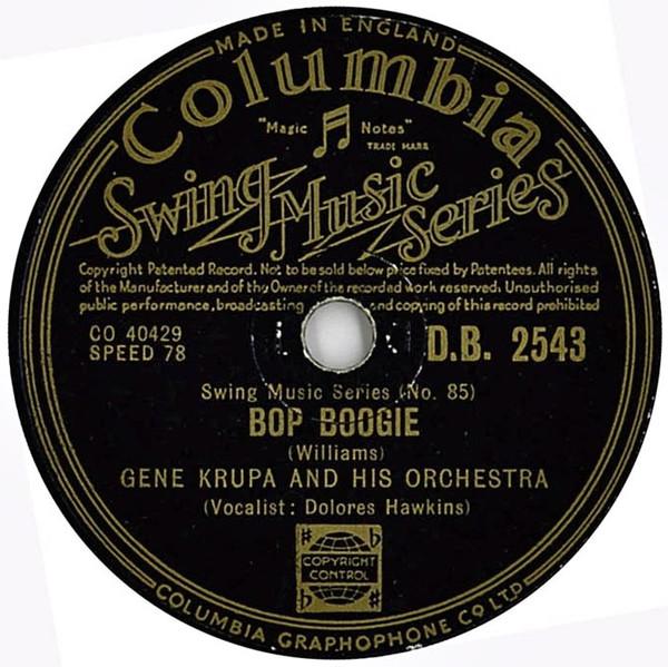 Gene Krupa And His Orchestra - Bop Boogie / Lemon Drop