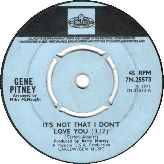 Gene Pitney - It's Not That I Don't Love You