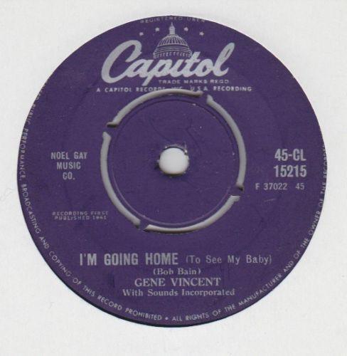 Gene Vincent, Sounds Incorporated - I'm Going Home / Love Of A Man