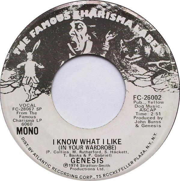 Genesis - I Know What I Like (In Your Wardrobe)