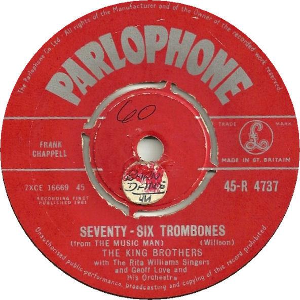 Geoff Love & His Orchestra, The King Brothers, The Rita Williams Singers - Seventy-Six Trombones / I Like Everybody