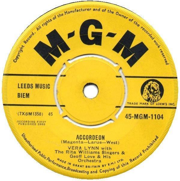 Geoff Love & His Orchestra, Vera Lynn, The Rita Williams Singers - Accordeon / Again