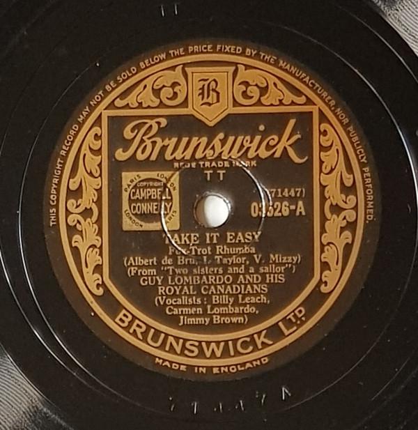 Guy Lombardo And His Royal Canadians - Take It Easy / It's Love, Love, Love