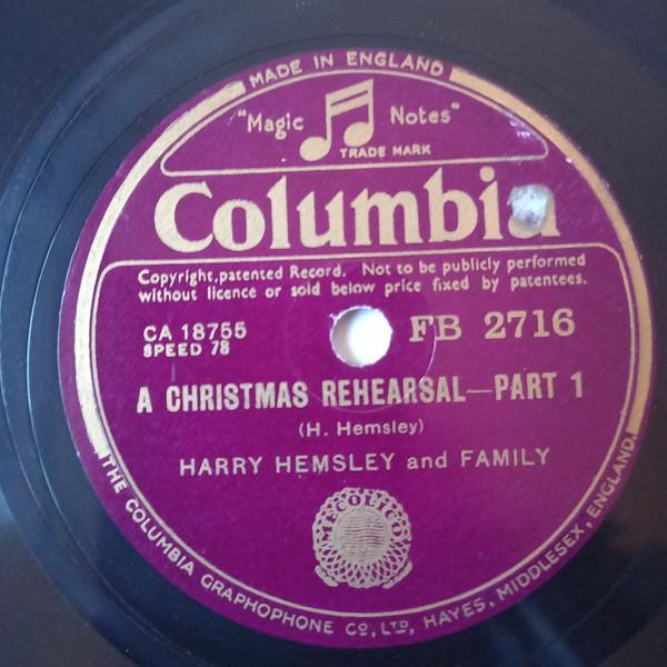 Harry Hemsley - A Christmas Rehearsal