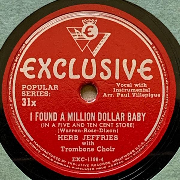 Herb Jeffries - I Found A Million Dollar Baby / Estrellita