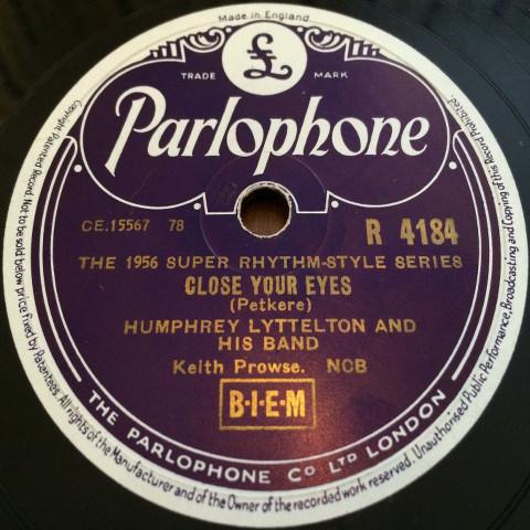 Humphrey Lyttelton And His Band - Close Your Eyes / Bad Penny Blues