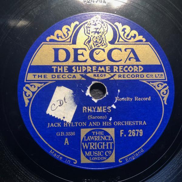 Jack Hylton And His Orchestra - Rhymes