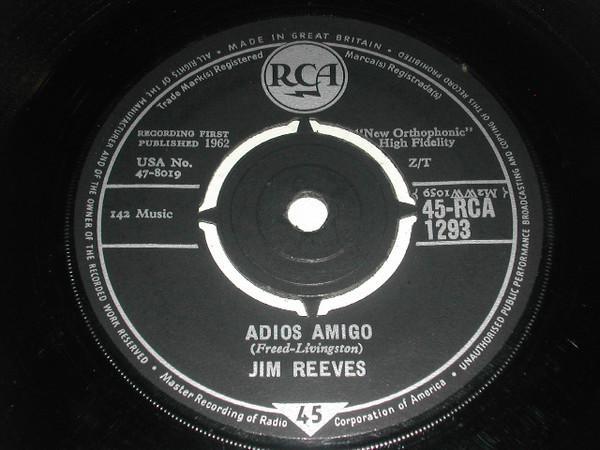 Jim Reeves - Adios Amigo / A Letter To My Heart
