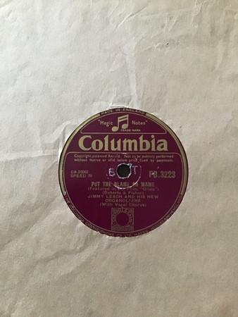 Jimmy Leach And His New Organolians - Put The Blame On Mame / The Excuse Me Waltz