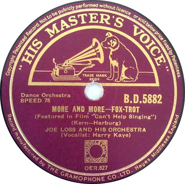 Joe Loss & His Orchestra - More And More / Sweet Dreams, Sweetheart