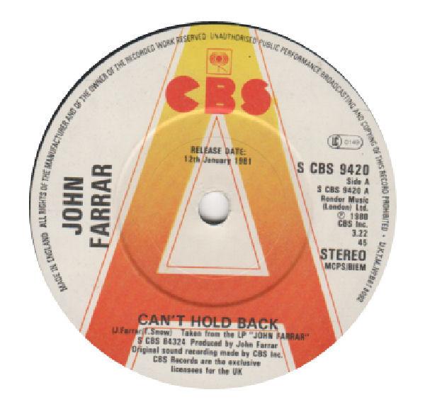John Farrar - Can't Hold Back