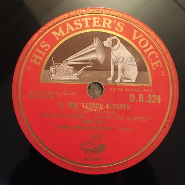 John McCormack (2) - Il Mio Tesoro Intanto (To My Beloved) / Una Furtiva Lagrima (Down Her Cheek A Pearly Tear)
