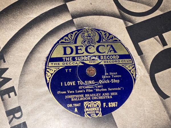 Josephine Bradley And Her Ballroom Orchestra - I Love To Sing 