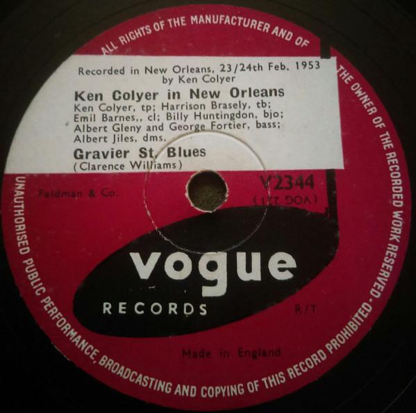 Ken Colyer - Ken Colyer In New Orlean - Gravier St. Blues / Buddy Bolden's Blues