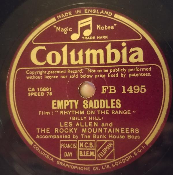 Les Allen, The Rocky Mountaineers, The Bunkhouse Boys - Empty Saddles / Shoe Shine Boy