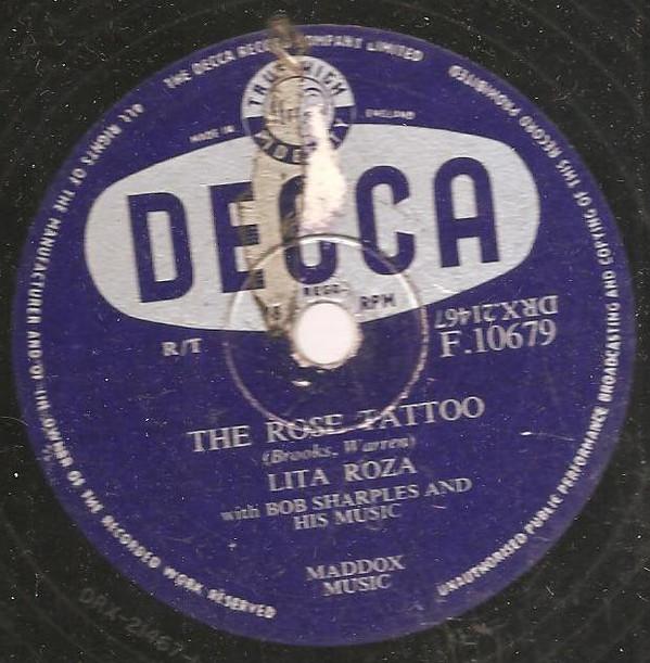 Lita Roza, Bob Sharples And His Music - The Rose Tatoo / Jimmy Unknown