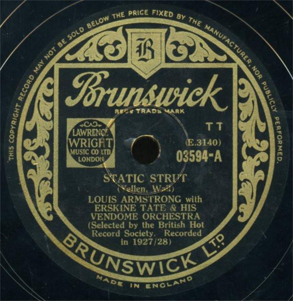 Louis Armstrong, Erskine Tate's Vendome Orchestra - Static Strut / Stomp Off, Let's Go