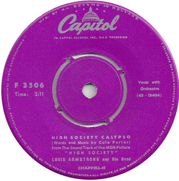 Louis Armstrong And His Band, Bing Crosby - High Society Calypso