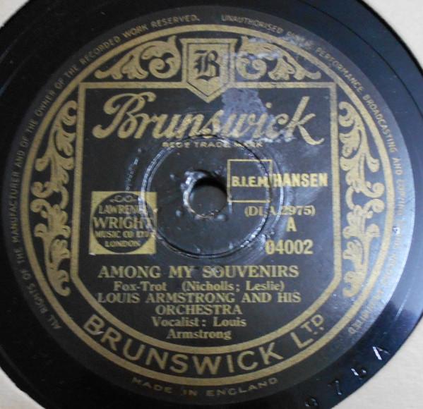 Louis Armstrong And His Orchestra - Among My Souvenirs / Coquette